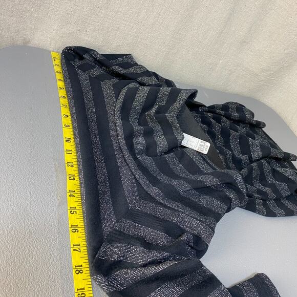 VTG Bongo Womens Y2K Striped Sweater Dress Size L Off Shoulder Belted Grunge - Picture 8 of 10